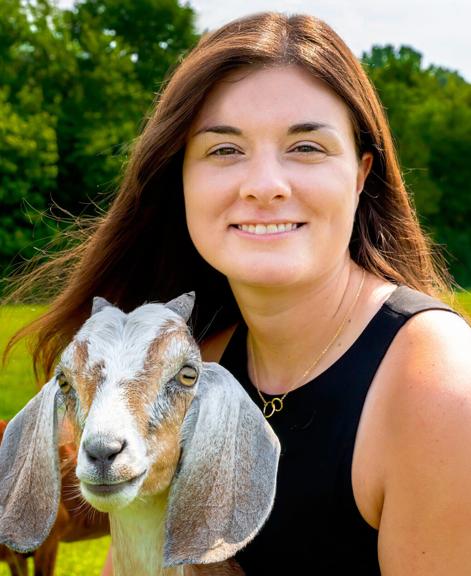 Kaitlyn with goat